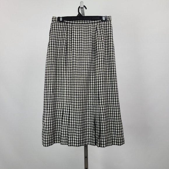 Mister Leonard Wool Hounds Tooth Skirt Size S/M - Picture 3 of 15